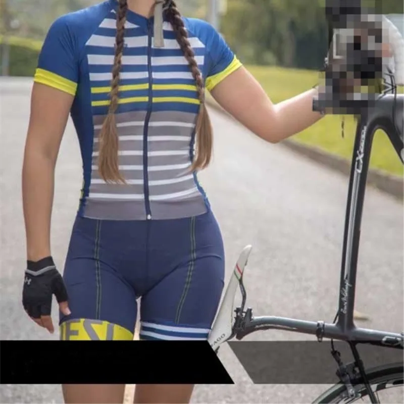 Pro Team триатлон костюм женский mtb Велоспорт Джерси Skinsuit комбинезон Майо Велоспорт Ropa ciclismo комплект розовый гелевая подкладка - Цвет: as picture