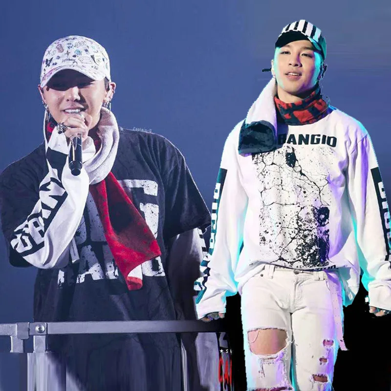 WXCTEAM BIGBANG Gdragon Толстовка Peaceminusone Весна Осень Длинные рукава толстовки корейский хлопок Harajuku повседневные толстовки