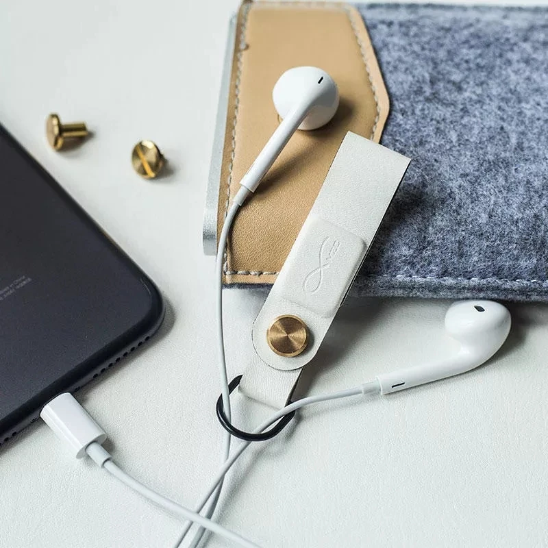 Горячий Xiaomi Bcase MEC магнитный зажим для наушников три цвета кожаная пряжка Органайзер проводов для наушников держатель портативный кабель