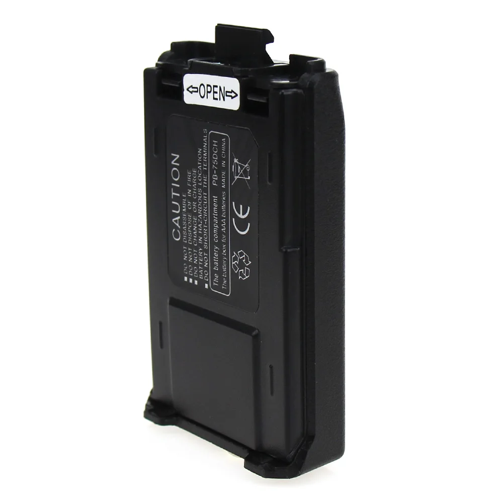 Портативный черный Расширенный 6x AAA чехол для аккумулятора BaoFeng UV5R UV5RB UV5RE Walkie