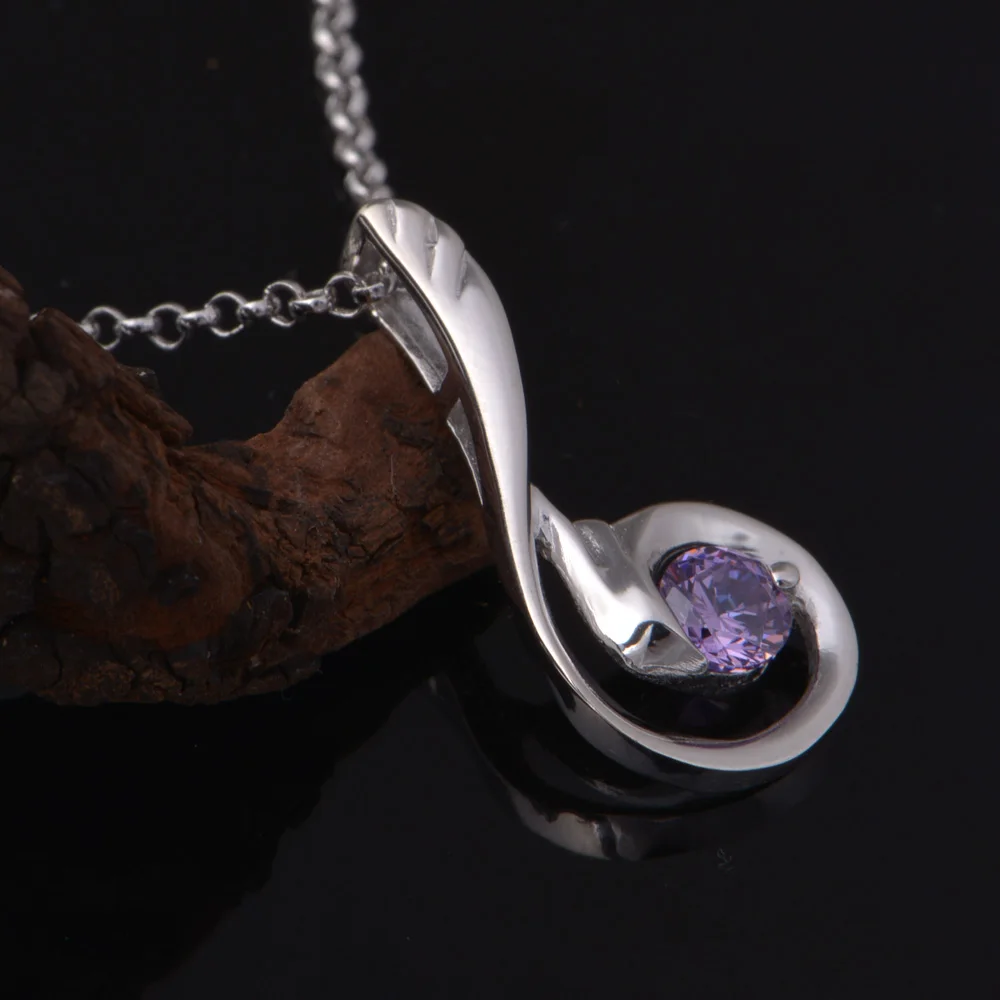 Nice new arrived top quality Plated whistling mosaic white/purple crystal pendant necklace for women | Украшения и аксессуары