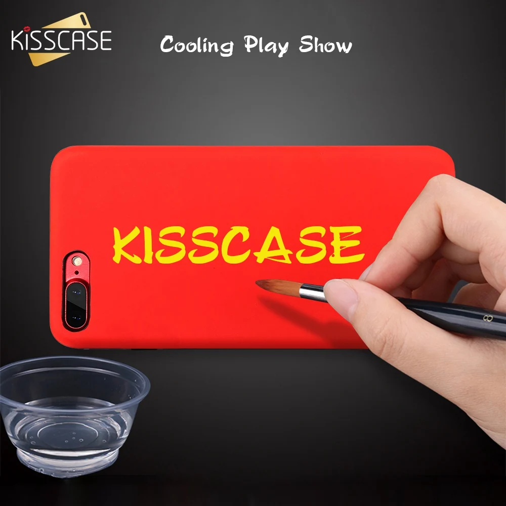 KISSCASE Температура меняющие цвет чехол для iPhone 7 X XS 8 6s 6 плюс 5 5S SE матовый samsung Galaxy Note