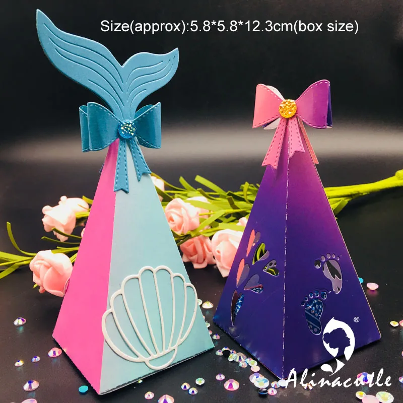 Высечки металла резки хвост русалки Treat Box Alinacraft Скрапбукинг альбом Papercraft ручной