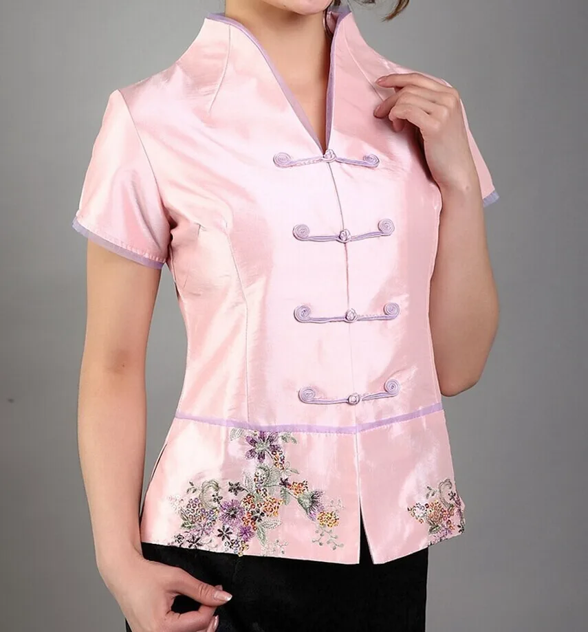 Новое поступление черная китайская женская блузка Mujere Camisa шелковая атласная