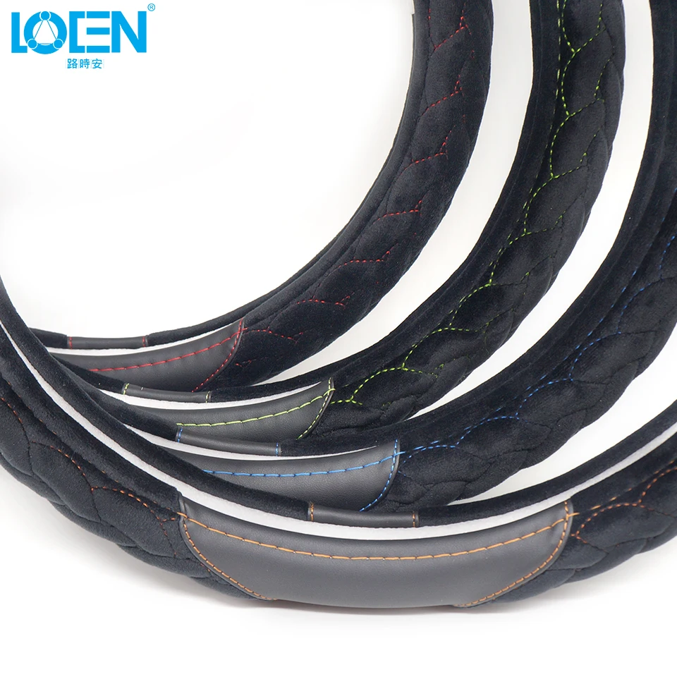 1 шт. Лидер продаж Меховое чехол рулевого колеса автомобиля Автомобильный