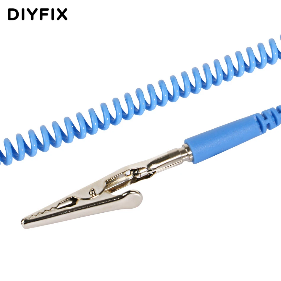 Антистатический наручный ремешок DIYFIX ESD эластичная лента с зажимом для