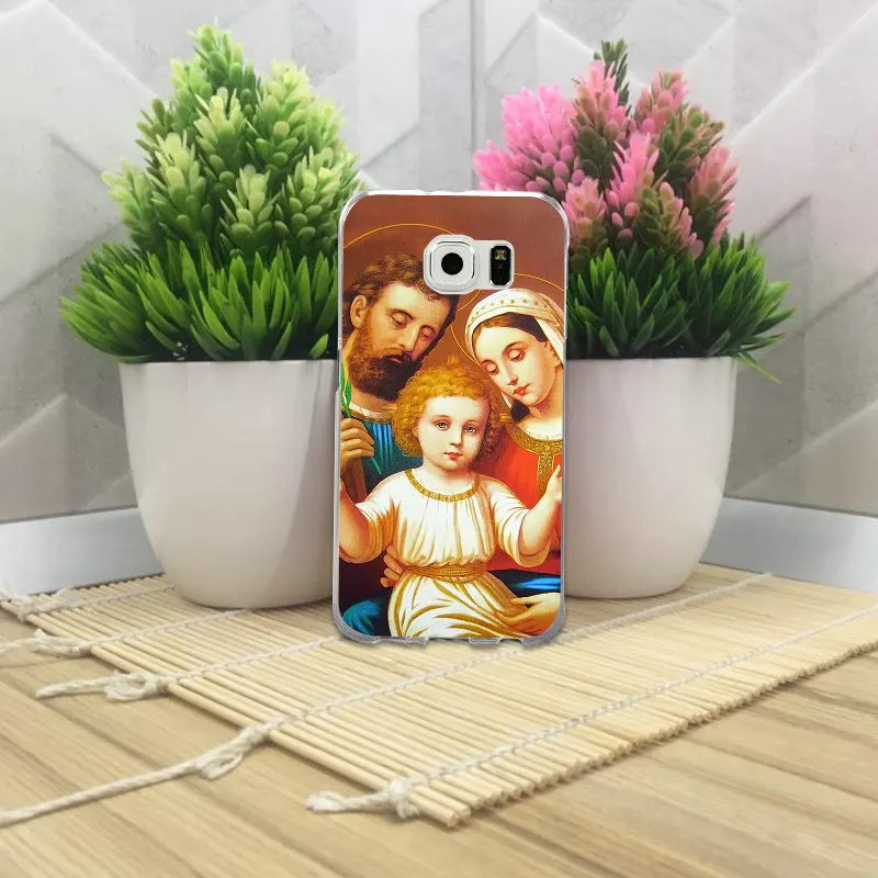 Soft TPU Phone Cases for Samsung Galaxy S3 S4 S5 Mini S6 S7 S8 S9 S10 Edge Plus Lite Note 5 8 9 Virgin Mary Christian Christmas | Мобильные