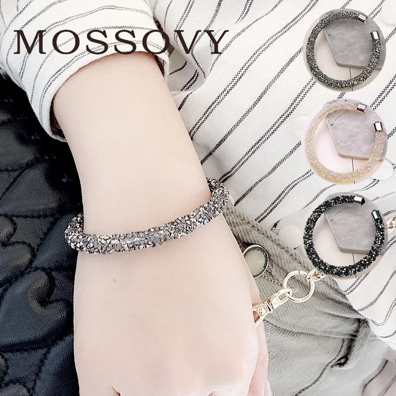 Mossovy брендовые очаровательные браслеты на запястье для женщин модные стразы