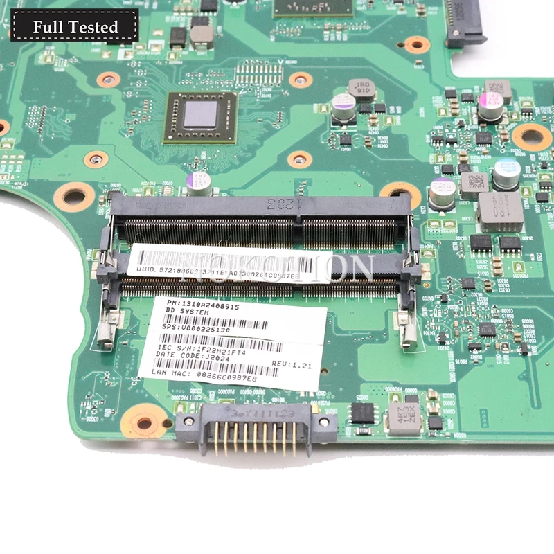 NOKOTION Материнская плата ноутбука для TOSHIBA Satellite C655 C650D V000225130 PN 1310A2408915 материнская плата DDR3 полностью протестирована