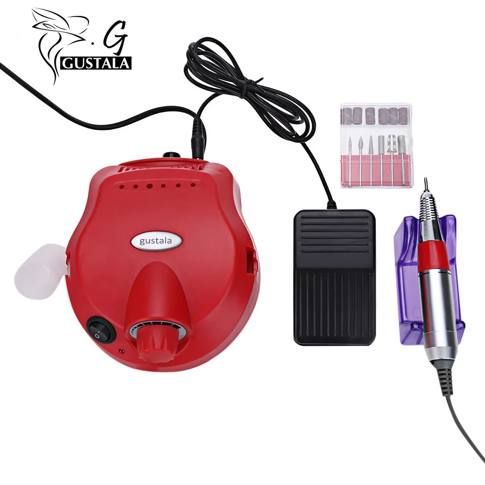 Профессиональная машинка для полировки ногтей Gustala электрическая фреза маникюра