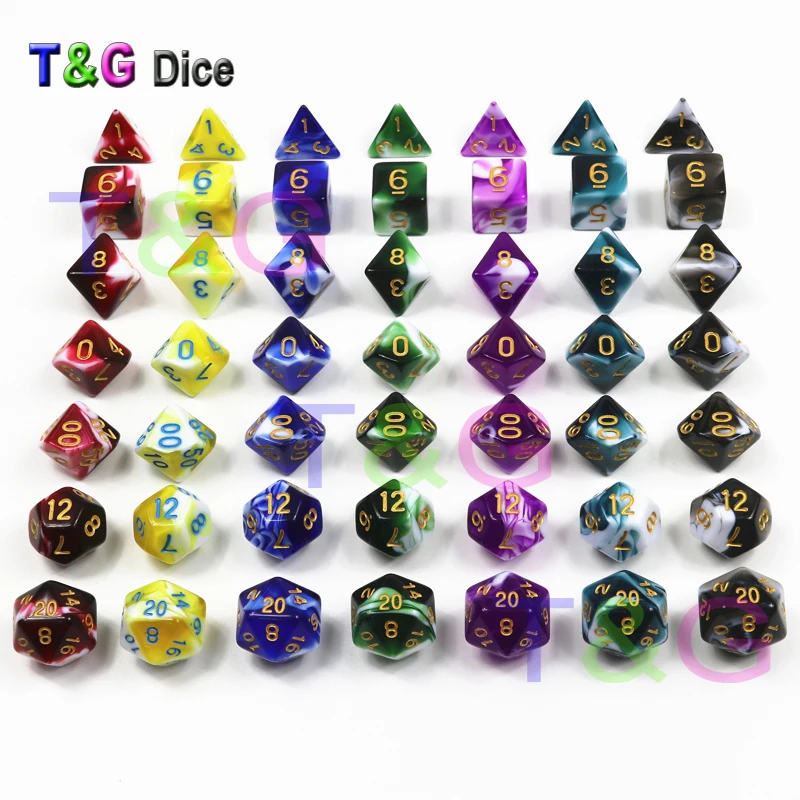 49 штук упак. оптовая торговля многогранный РПГ Dnd игровой набор игральных костей