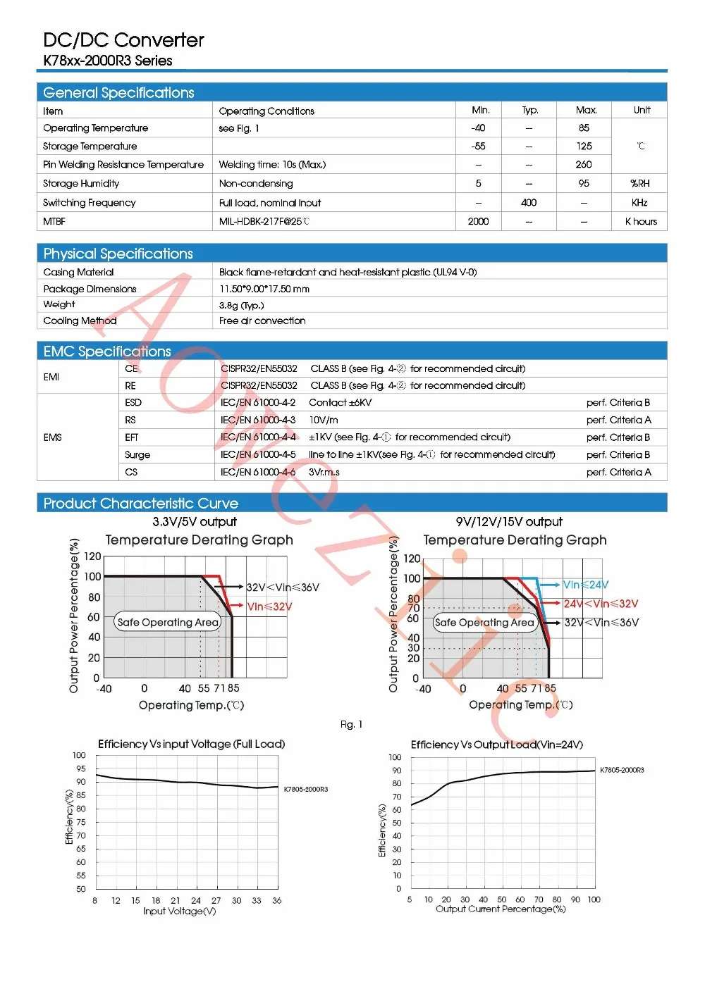 Aoweziic 5 шт./лот K7809 2000R3 новый оригинальный вход: 13 В 36 выход: + 9 2 А 2000 NoIsolate|Реле| |