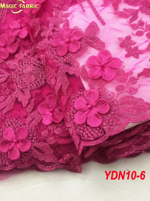 

Latest African Tulle Lace High Quality french lace fabric For nigerian Swiss voile lace Wedding Dress cord Lace fabric YDN10
