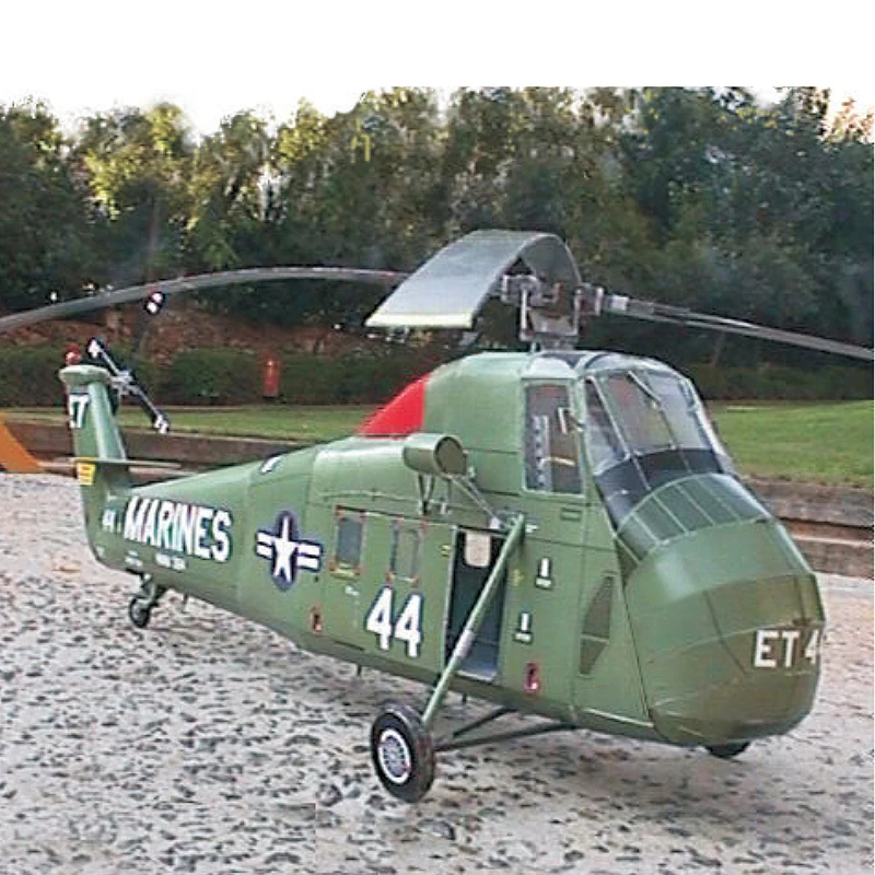 

DIY 1:32 US Marine UH-34D Seahorse Helicopter Plane Aircraft Paper Model Assemble Hand Work 3D Puzzle Game Kids Toy