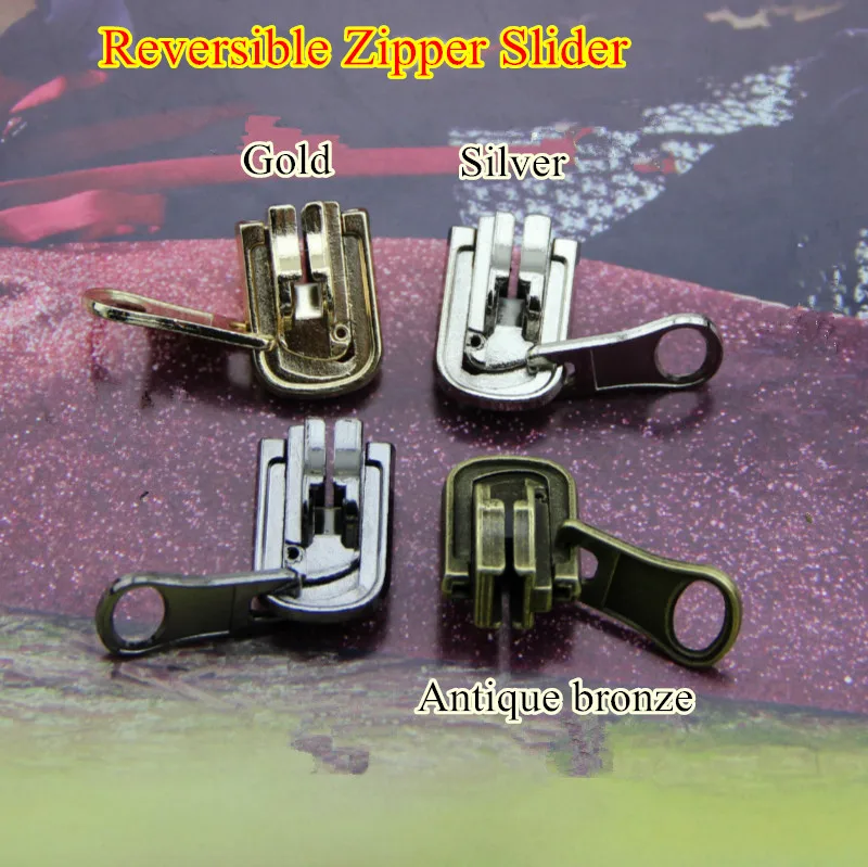 10 шт. медный слайдер на молнии № 3 автоматический замок двусторонний вращающийся