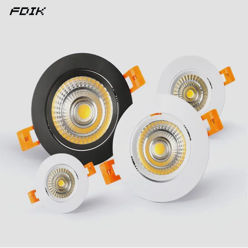 Высокая Яркость Dimmable утопило светодиодный локальный светильник 9W12W15W COB точечные