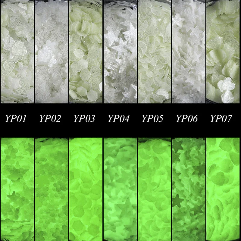 1 коробка флуоресцентные Блестки для нейл Арта (искусство украшения ногтей)