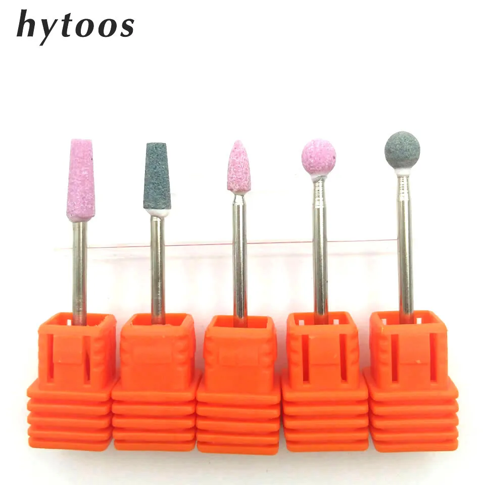 HYTOOS 1 шт. корундовое сверло для ногтей шлифовальная насадка удаления заусенцев