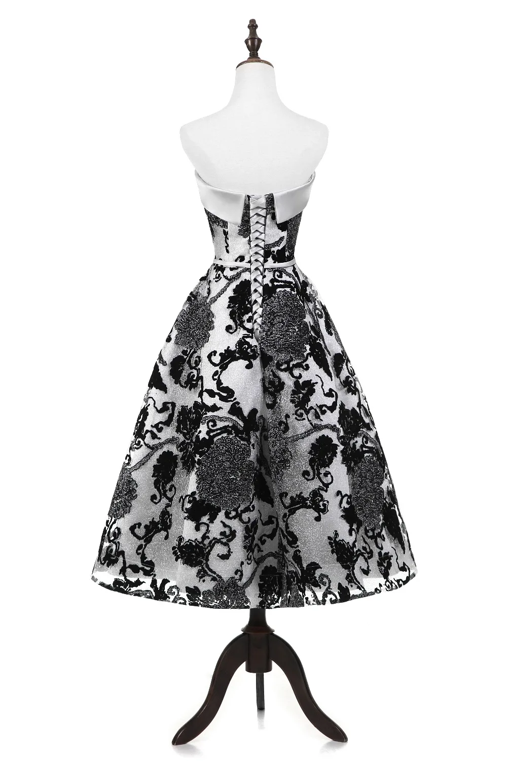 Женское платье с вырезом лодочкой принтом|ribbon back|ribbon ribbonribbon dress |