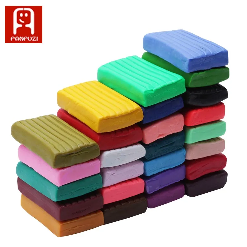 24 цвета/коробка полимерная глина для выпечки Ручного Литья Набор моделирования