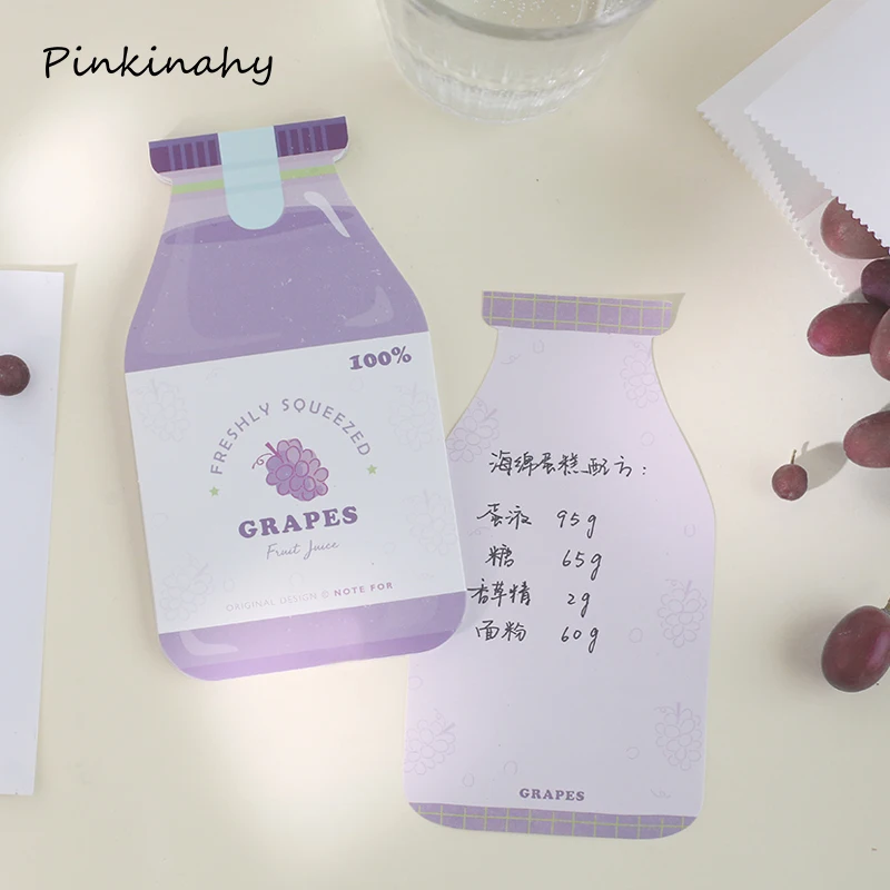 Молоко фруктовые напитки Еженедельный план липкий блокнот для заметок кавайные