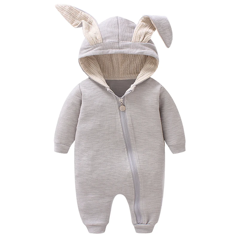 2021 г. Милые комбинезоны с ушками животных для маленьких девочек мягкие хлопковые