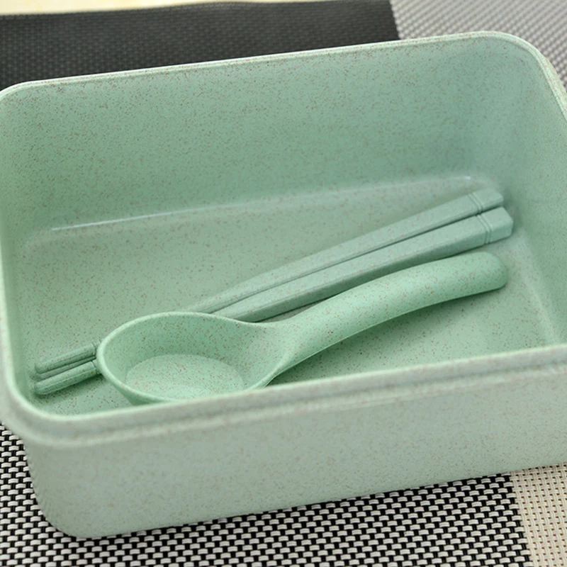 MICCK Пшеничная солома Bento коробка портативный герметичный BPA Бесплатный Ланч-бокс