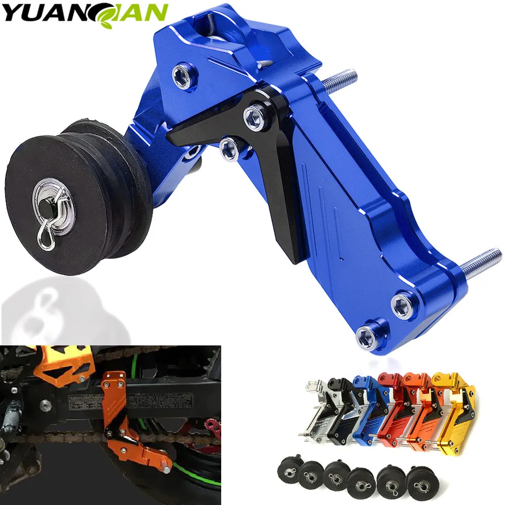 Синий Натяжитель цепи мотоцикла для ktm duke 125 200 390 690 smc 1290 rc honda kawasaki yamaha tmax 530 500 r25 - Цвет: Синий