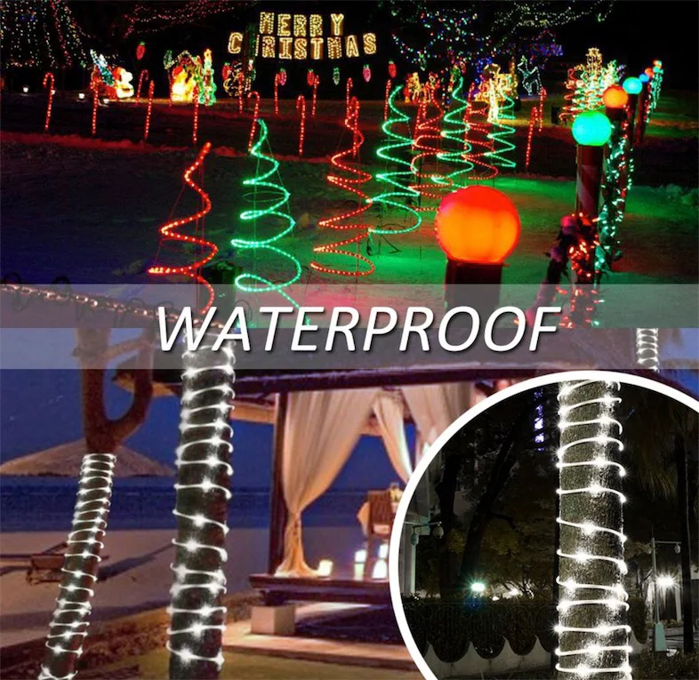 Фото The longest 10M-100M Street Garland String Fairy Lights Waterproof Rope Light for House Tube Outdoor Garden Christmas Decoration Лампы и The longest 10M-100M Street Garland String Fairy Lights Waterproof Rope Light for House Tube Outdoor Garden Christmas Decoration Лампы и
