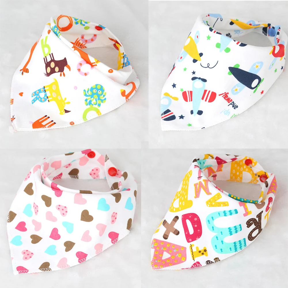 Insular Soft Cotton Triangle Baby Infant Bandana Bibs Toddllers Saliva Towel Scarf Dribble Feeding Burp Cloths |