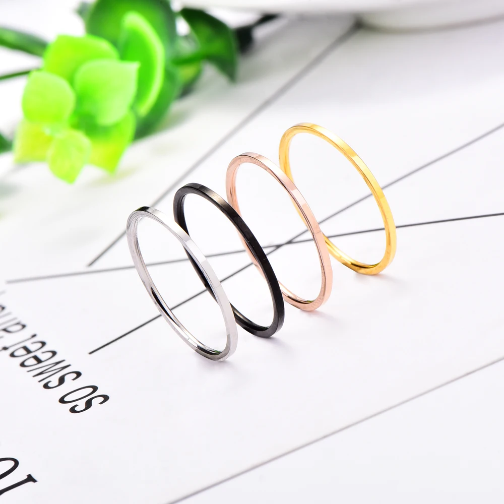 Простое модное гладкое свадебное кольцо из нержавеющей стали в стиле панк для