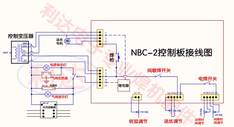 NBC-2 экранированная газовая сварочная линия доска Гуанчжоу дружба полевая сварочная машина Главная панель управления