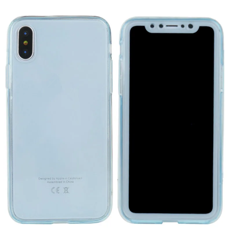 Полностью закрытый Мягкий чехол из ТПУ для iPhone 11 Pro Max XS XR X 8 7 6 6S Plus прозрачный