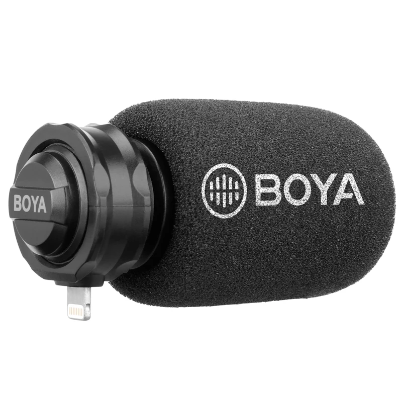 BOYA BY-DM200, Цифровой Стерео конденсаторный микрофон с Lightning входом для Apple iPhone 8x7 6 5 iPad iPod Touch и т. Д