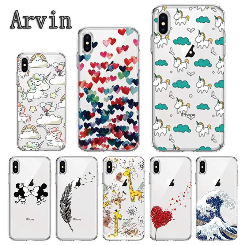 Arvin Case FOR Iphone XR Soft Clear Protective TPU Back Cover 5 5S 6s Plus X XS Max Painting Silicon 7 8 |