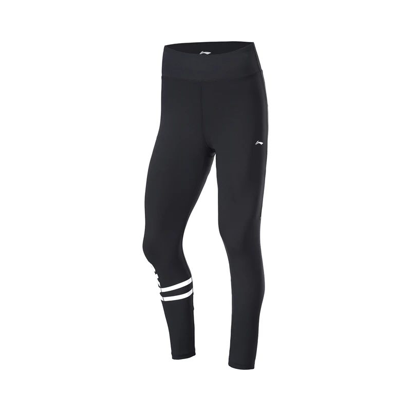 Li-Ning женские тренировочные брюки с базовым слоем эластичные 78% нейлон 22% спандекс облегающие дышащие спортивные колготки с подкладкой AULP064 WKY240