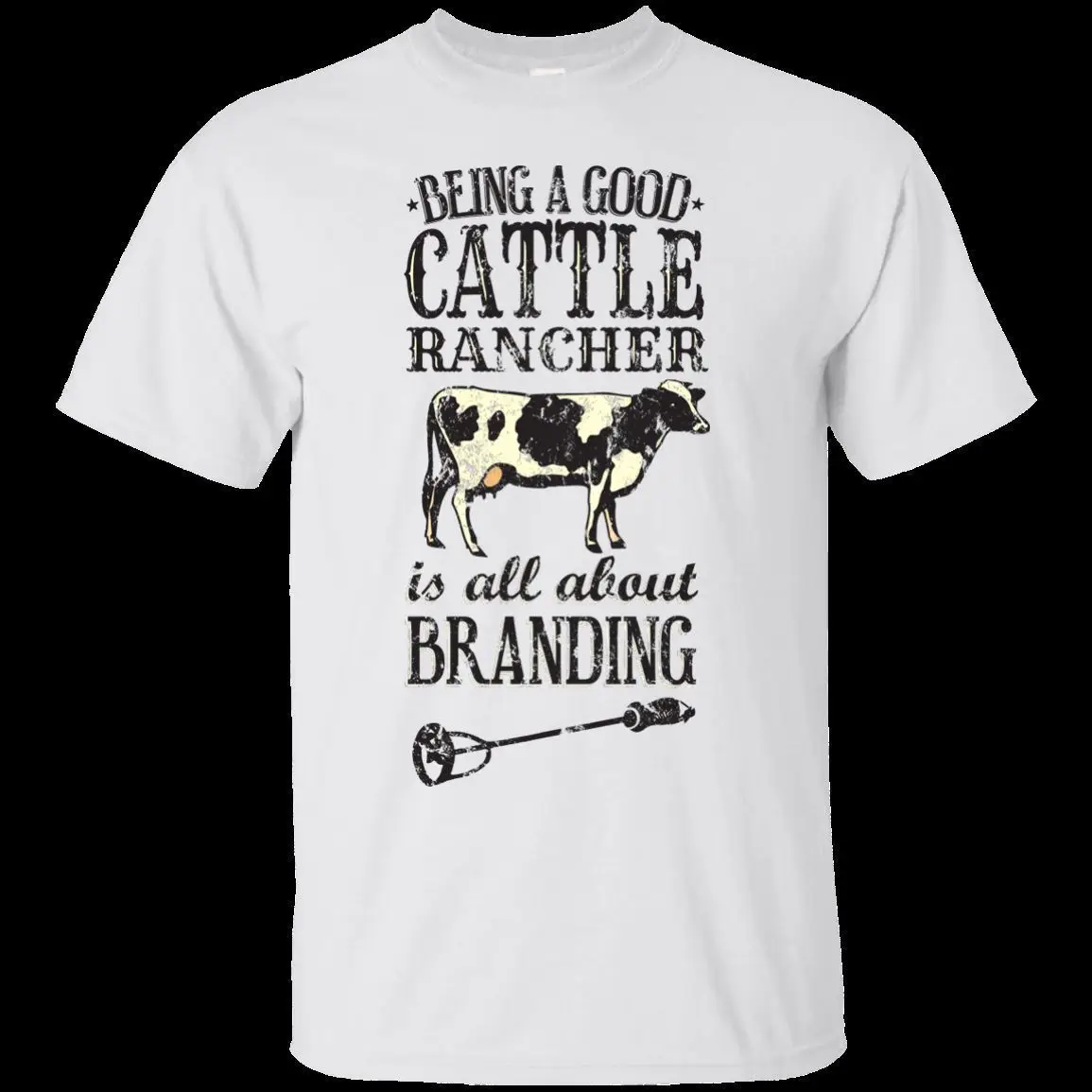 Крупного рогатого скота ранчо Rodeo фермер ковбой брендинг смешные футболки