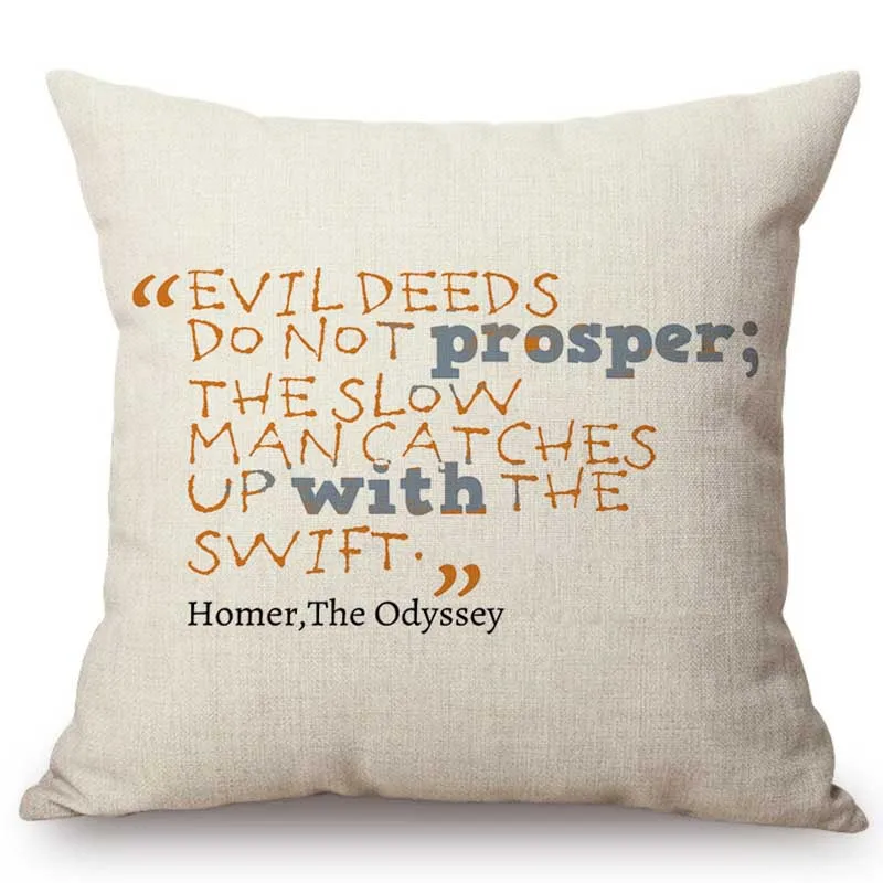 Древняя поэма цитаты поэт Гомер шедевр Письмо Печать Искусство домашний Декор