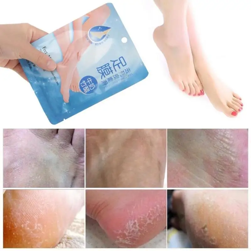 2 шт. бамбуковый уксус молоко маска для ног Отшелушивающий обновляющий педикюр