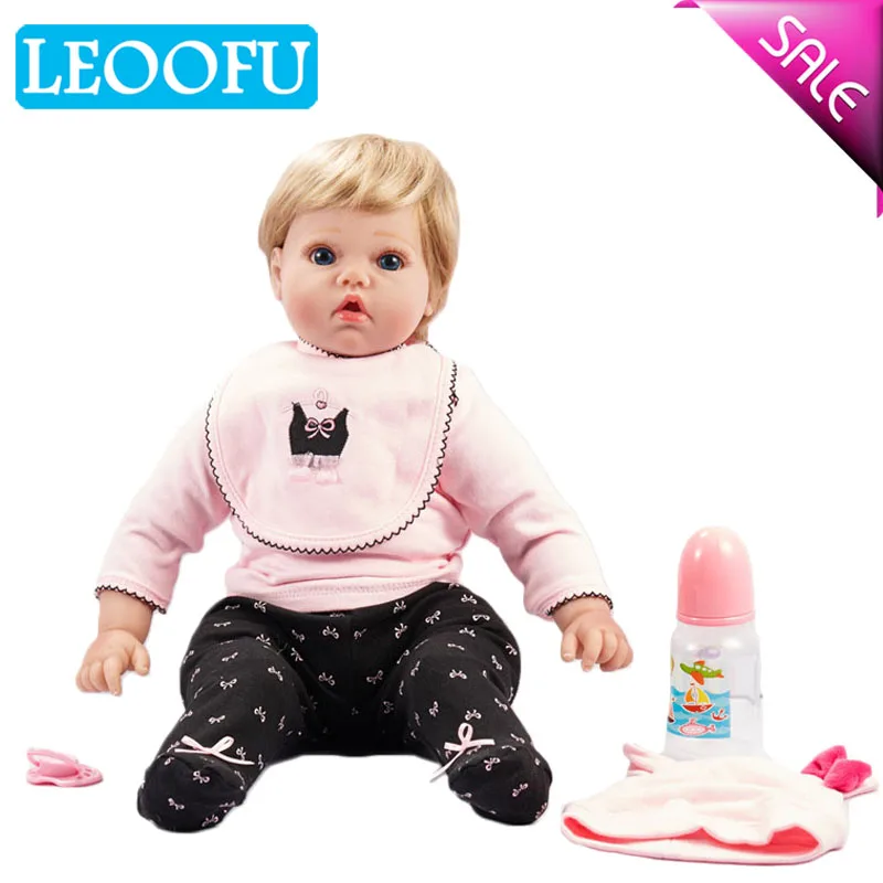 LEOOFU 50 см 20 дюймов bebe Кукла реборн Мягкие силиконовые куклы для новорожденных и