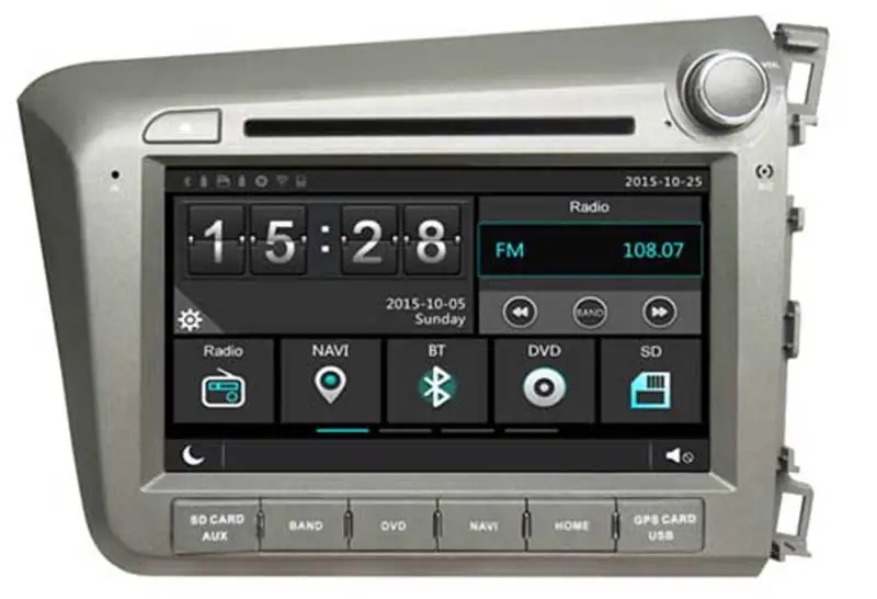 8 дюймовый автомобильный dvd плеер с GPS (опционально) аудио Радио стерео USB/SD AUX BT/TV