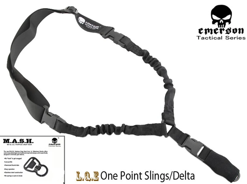 Пистолет Emersongear L. Q.e ремень для банджи с одной точкой MASH Sling/Delta охотничье