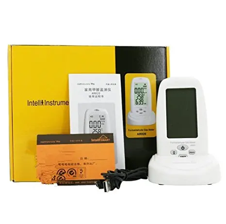 

AR820 Formaldehyde Gas Detector Monitor with Sound Light Alarm Temperature Humidity Moisture Tester Meter Range 0~5.0PPM