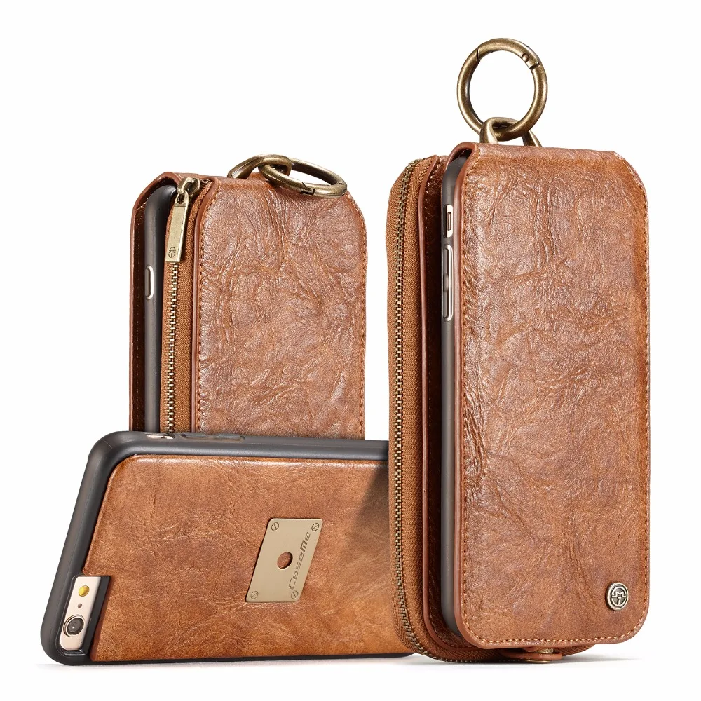 Чехол кошелек из натуральной кожи для телефона чехол книжка iPhone 6 6S Plus Магнитный с