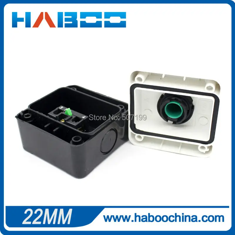 2 шт. упаковка переключатель коробка Диаметр 22 мм Электрический мгновенный 1NO |