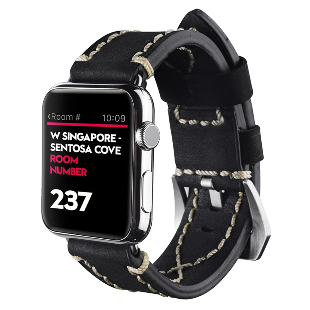 Avitalk Натуральная кожа ремешок для часов Ремешок аpple наручных iwatch из коровьей кожи