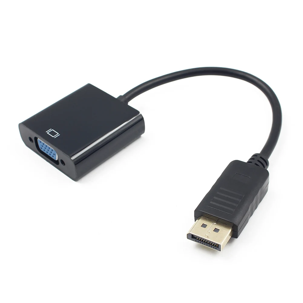 2019 Горячие DP DisplayPort Мужской к VGA Женский конвертер Кабель-адаптер для ПК ноутбука
