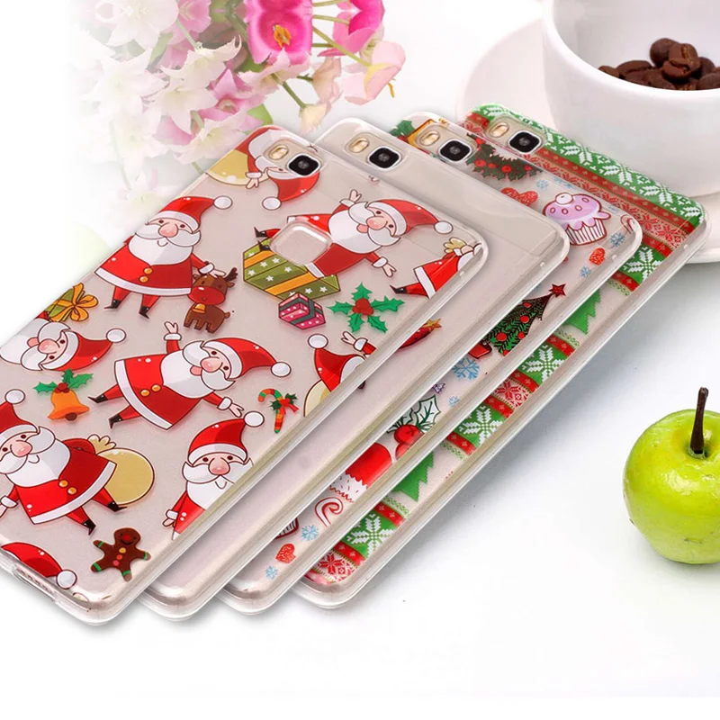 Soft Silicone Phone Case For Huawei P8 Lite 2018 Merry Christmas Gifts TPU Back Cover sFor P9 P10 Cases Coque | Мобильные телефоны