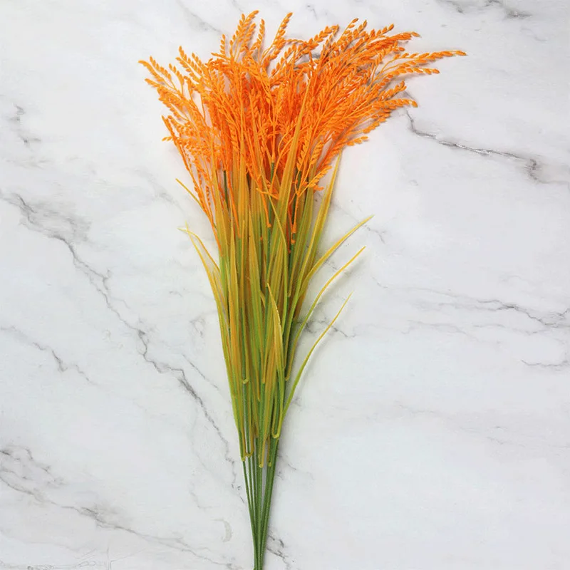 70 см длина имитация искусственного цветка желтый рис поддельное растение для