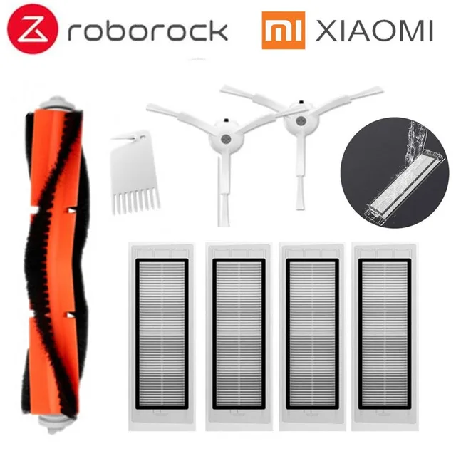 as the picture hepa фильтр+ Боковая щетка+ основная щетка+ инструмент для Xiaomi Mi Roborock S50 S51 запчасти - Цвет: as the picture